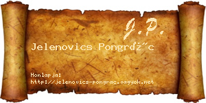 Jelenovics Pongrác névjegykártya
